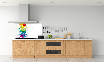 Pannello retrocucina con motivo a cubi colorati