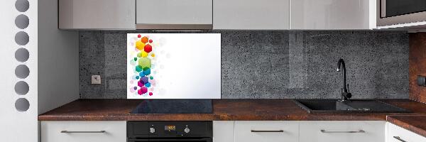 Pannello retrocucina con motivo a cubi colorati