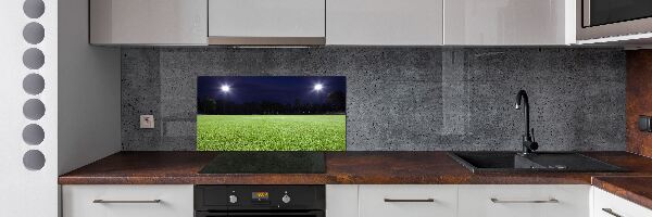 Rivestimento parete cucina con motivo a campo da calcio