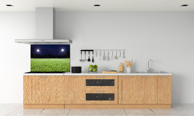Rivestimento parete cucina con motivo a campo da calcio