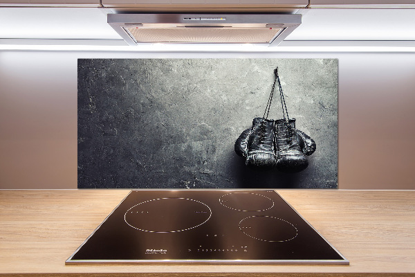 Pannello retrocucina con guantoni da boxe