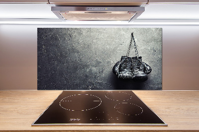 Pannello retrocucina con guantoni da boxe