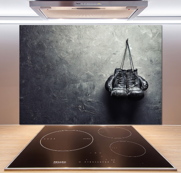 Pannello retrocucina con guantoni da boxe