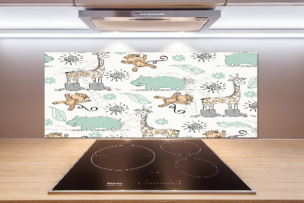 Pannello retrocucina con decorazione a tema animali
