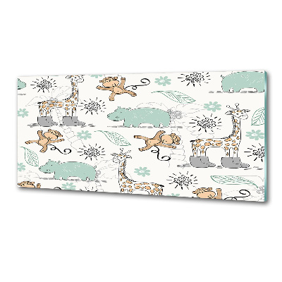 Pannello retrocucina con decorazione a tema animali