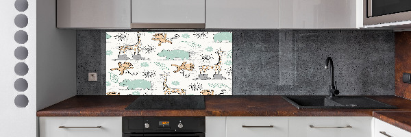 Pannello retrocucina con decorazione a tema animali