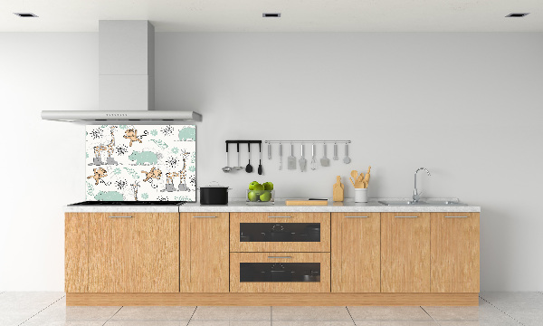 Pannello retrocucina con decorazione a tema animali