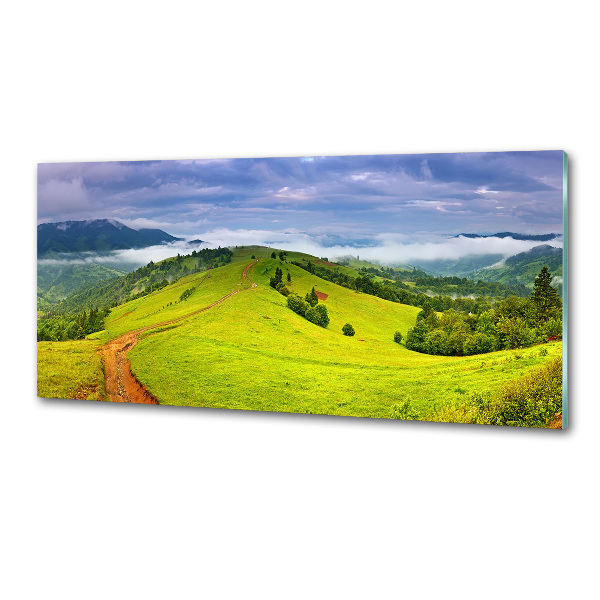 Pannello retrocucina con stampa Colline verdi
