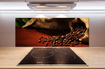 Pannello paraschizzi cucina con motivo a chicchi di caffè