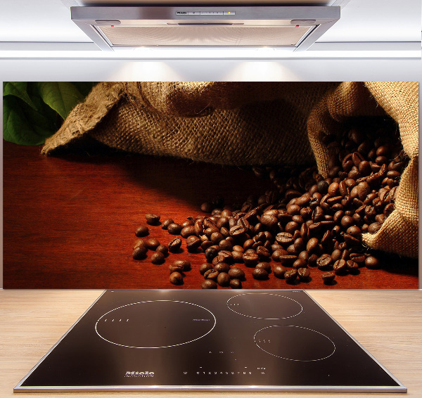 Pannello paraschizzi cucina con motivo a chicchi di caffè