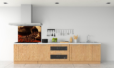 Pannello paraschizzi cucina con motivo a chicchi di caffè