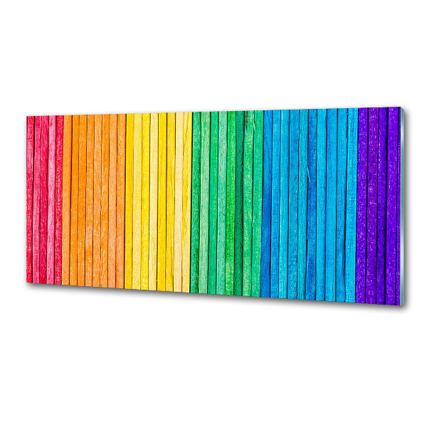 Rivestimento parete cucina con strisce colorate