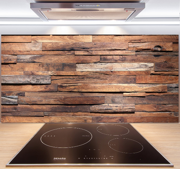 Pannello paraschizzi cucina in legno adatto per rivestire la parete