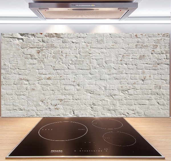 Rivestimento parete cucina con effetto muro di mattoni