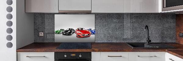 Rivestimento parete cucina con finitura auto colorate