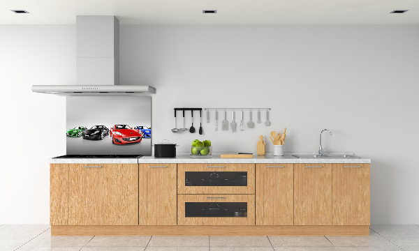 Rivestimento parete cucina con finitura auto colorate