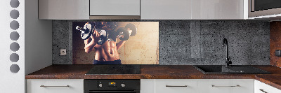 Pannello paraschizzi cucina per uso in edifici sportivi