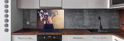 Pannello paraschizzi cucina per uso in edifici sportivi