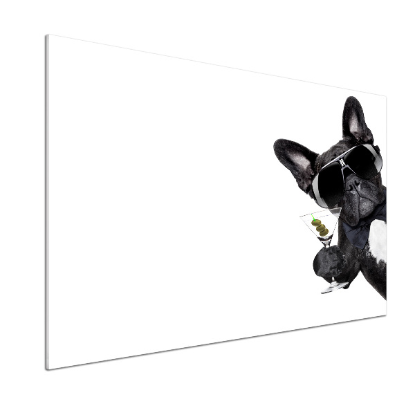 Pannello paraschizzi cucina con motivo Cane Martini