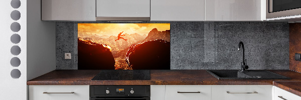 Rivestimento parete cucina con motivo decorativo 