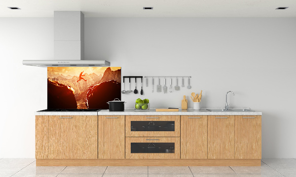 Rivestimento parete cucina con motivo decorativo 