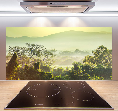 Pannello retrocucina con motivi a tema giungla