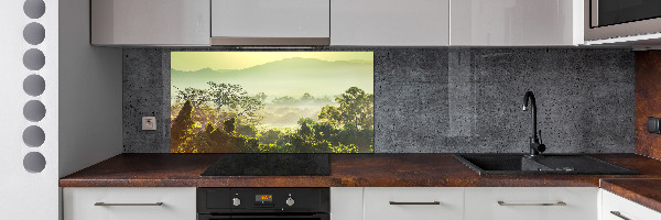 Pannello retrocucina con motivi a tema giungla