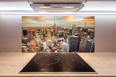 Rivestimento parete cucina con stampa panoramica a volo d'uccello di New York
