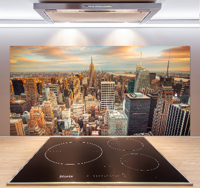 Rivestimento parete cucina con stampa panoramica a volo d'uccello di New York