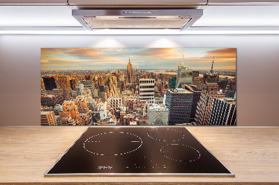 Rivestimento parete cucina con stampa panoramica a volo d'uccello di New York