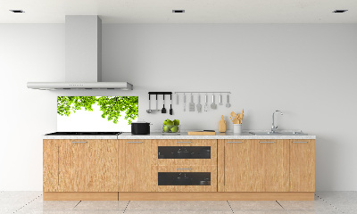 Rivestimento parete cucina con motivo a foglie di quercia