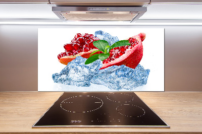 Rivestimento parete cucina con motivo melograno color ghiaccio