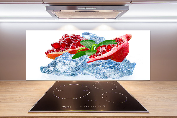 Rivestimento parete cucina con motivo melograno color ghiaccio