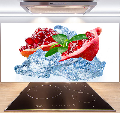 Rivestimento parete cucina con motivo melograno color ghiaccio