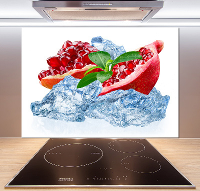 Rivestimento parete cucina con motivo melograno color ghiaccio