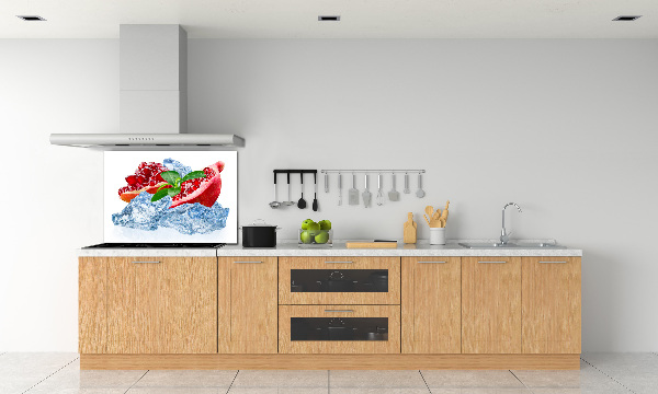 Rivestimento parete cucina con motivo melograno color ghiaccio