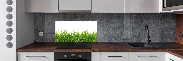 Rivestimento parete cucina con motivo a erba