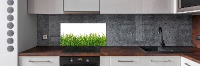 Rivestimento parete cucina con motivo a erba