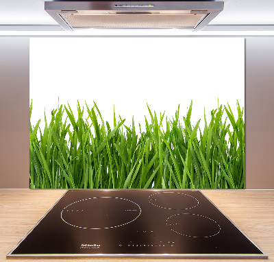 Rivestimento parete cucina con motivo a erba