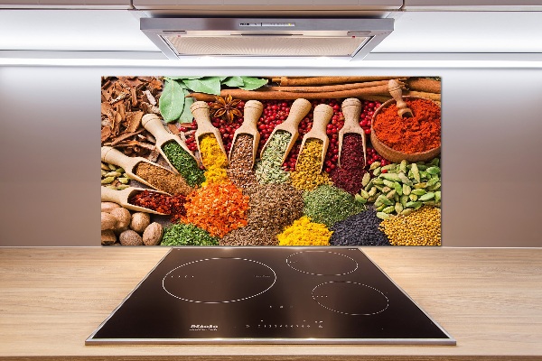 Rivestimento parete cucina con motivo Spezie colorate