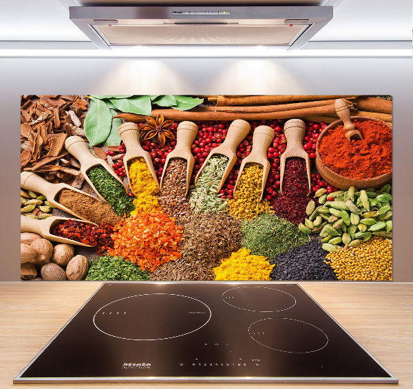 Rivestimento parete cucina con motivo Spezie colorate