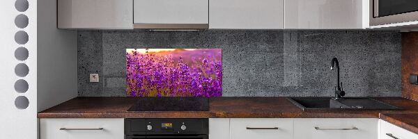 Pannello retrocucina con motivo campo di lavanda