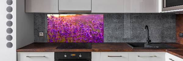 Pannello retrocucina con motivo campo di lavanda