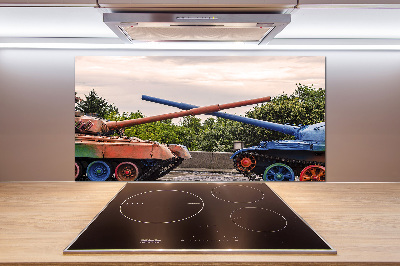 Pannello retrocucina con due serbatoi