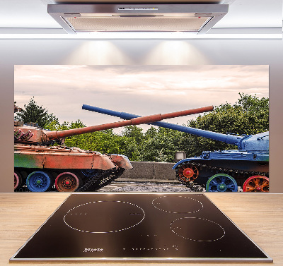 Pannello retrocucina con due serbatoi