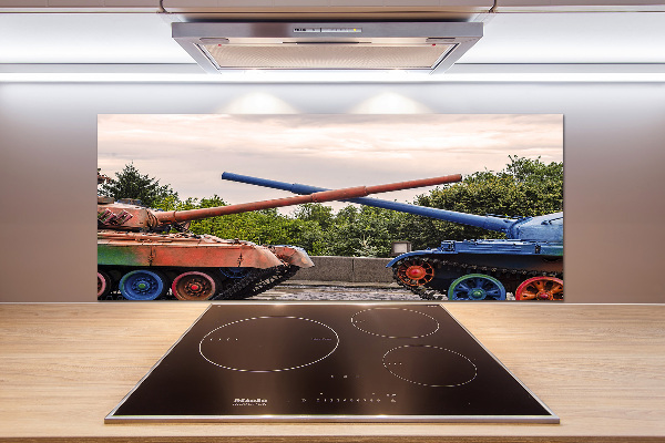 Pannello retrocucina con due serbatoi