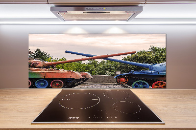 Pannello retrocucina con due serbatoi