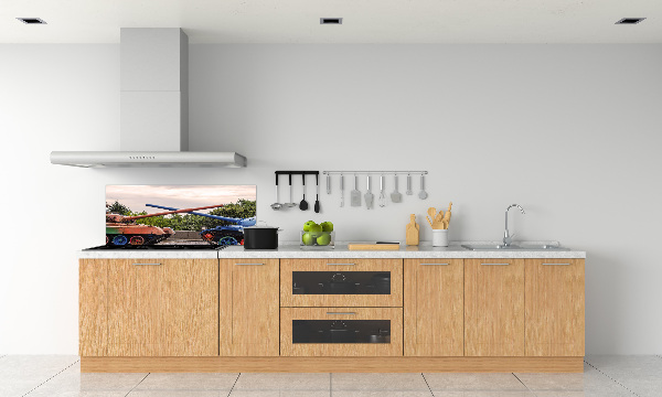 Pannello retrocucina con due serbatoi