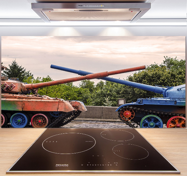 Pannello retrocucina con due serbatoi