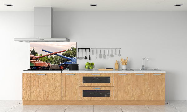 Pannello retrocucina con due serbatoi